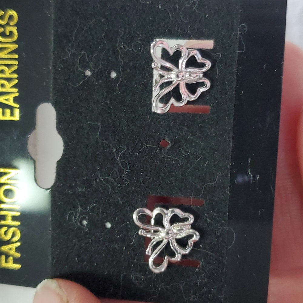 Butterfly silver‎ earrings